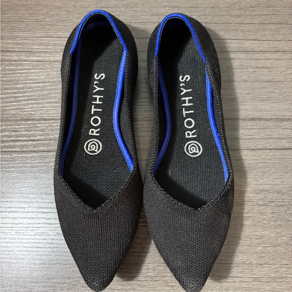 Rothy's Black Women's Flats Pointed Toe Size 6 - Picture 2 of 7